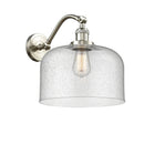Bell Sconce shown in the Brushed Satin Nickel finish with a Seedy shade