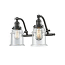 Canton Bath Vanity Light shown in the Oil Rubbed Bronze finish with a Clear shade