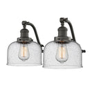 Bell Bath Vanity Light shown in the Oil Rubbed Bronze finish with a Seedy shade