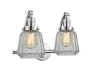 Innovations Lighting Chatham 2-100 watt 18 inch Polished Chrome Clear Fluted glass 180 Degree Adjustable Swivels 5152WPCG142