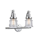 Canton Bath Vanity Light shown in the Polished Chrome finish with a Seedy shade