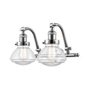 Olean Bath Vanity Light shown in the Polished Chrome finish with a Clear shade