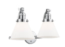 Innovations Lighting Large Cone 2-100 watt 18 inch Polished Chrome Matte White Cased glass 180 Degree Adjustable Swivels 5152WPCG41