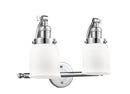 Innovations Lighting Small Bell 2-100 watt 18 inch Polished Chrome Matte White Cased glass 180 Degree Adjustable Swivels 5152WPCG51