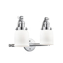Bell Bath Vanity Light shown in the Polished Chrome finish with a Matte White shade