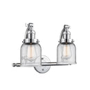 Bell Bath Vanity Light shown in the Polished Chrome finish with a Clear shade