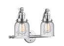 Innovations Lighting Small Bell 2-100 watt 18 inch Polished Chrome Seedy glass 180 Degree Adjustable Swivels 5152WPCG54