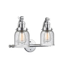 Bell Bath Vanity Light shown in the Polished Chrome finish with a Seedy shade