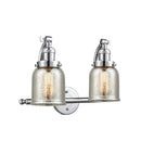 Bell Bath Vanity Light shown in the Polished Chrome finish with a Silver Plated Mercury shade