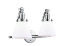 Innovations Lighting Small Cone 2-100 watt 18 inch Polished Chrome Matte White Cased Glass 180 Degree Adjustable Swivels 5152WPCG61
