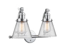 Innovations Lighting Small Cone 2-100 watt 18 inch Polished Chrome Clear glass 180 Degree Adjustable Swivels 5152WPCG62