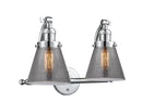 Innovations Lighting Small Cone 2-100 watt 18 inch Polished Chrome Smoked glass 180 Degree Adjustable Swivels 5152WPCG63