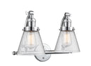 Innovations Lighting Small Cone 2-100 watt 18 inch Polished Chrome Seedy glass 180 Degree Adjustable Swivels 5152WPCG64