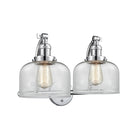 Bell Bath Vanity Light shown in the Polished Chrome finish with a Clear shade
