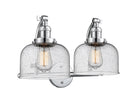 Innovations Lighting Large Bell 2-100 watt 18 inch Polished Chrome Seedy glass 180 Degree Adjustable Swivels 5152WPCG74