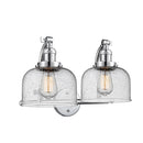 Bell Bath Vanity Light shown in the Polished Chrome finish with a Seedy shade