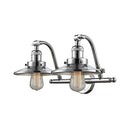 Railroad Bath Vanity Light shown in the Polished Chrome finish with a Polished Chrome shade