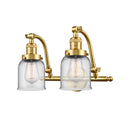 Bell Bath Vanity Light shown in the Satin Gold finish with a Clear shade