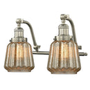 Chatham Bath Vanity Light shown in the Brushed Satin Nickel finish with a Mercury shade