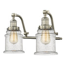 Canton Bath Vanity Light shown in the Brushed Satin Nickel finish with a Seedy shade