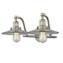 Halophane Bath Vanity Light shown in the Brushed Satin Nickel finish with a Clear Halophane shade