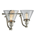 Innovations Lighting Large Cone 2 Light Bath Vanity Light Part Of The Franklin Restoration Collection 515-2W-SN-G42