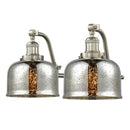 Bell Bath Vanity Light shown in the Brushed Satin Nickel finish with a Silver Plated Mercury shade