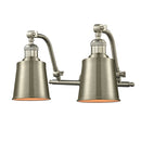Addison Bath Vanity Light shown in the Brushed Satin Nickel finish with a Brushed Satin Nickel shade