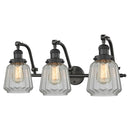 Chatham Bath Vanity Light shown in the Oil Rubbed Bronze finish with a Clear shade