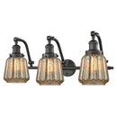 Chatham Bath Vanity Light shown in the Oil Rubbed Bronze finish with a Mercury shade