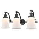 Canton Bath Vanity Light shown in the Oil Rubbed Bronze finish with a Matte White shade