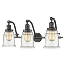 Canton Bath Vanity Light shown in the Oil Rubbed Bronze finish with a Clear shade