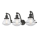 Olean Bath Vanity Light shown in the Oil Rubbed Bronze finish with a Clear shade