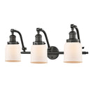 Bell Bath Vanity Light shown in the Oil Rubbed Bronze finish with a Matte White shade