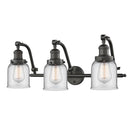 Bell Bath Vanity Light shown in the Oil Rubbed Bronze finish with a Clear shade