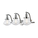 Olean Bath Vanity Light shown in the Polished Chrome finish with a Seedy shade