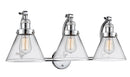 Innovations Lighting Large Cone 3-100 watt 28 inch Polished Chrome Clear glass 180 Degree Adjustable Swivels 5153WPCG42