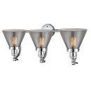 Innovations Lighting Large Cone 3 Light Bath Vanity Light Part Of The Franklin Restoration Collection 515-3W-PC-G43-LED