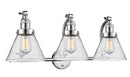 Innovations Lighting Large Cone 3-100 watt 28 inch Polished Chrome Seedy glass 180 Degree Adjustable Swivels 5153WPCG44
