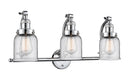 Innovations Lighting Small Bell 3-100 watt 28 inch Polished Chrome Clear glass 180 Degree Adjustable Swivels 5153WPCG52