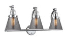 Innovations Lighting Small Cone 3-100 watt 28 inch Polished Chrome Smoked glass 180 Degree Adjustable Swivels 5153WPCG63