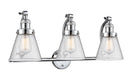 Innovations Lighting Small Cone 3-100 watt 28 inch Polished Chrome Seedy glass 180 Degree Adjustable Swivels 5153WPCG64