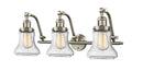 Innovations Lighting Bellmont 3-100 watt 28 inch Brushed Satin Nickel Seedy glass 180 Degree Adjustable Swivels 5153WSNG194
