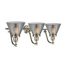 Innovations Lighting Large Cone 3 Light Bath Vanity Light Part Of The Franklin Restoration Collection 515-3W-SN-G43