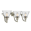Innovations Lighting Large Cone 3 Light Bath Vanity Light Part Of The Franklin Restoration Collection 515-3W-SN-G44