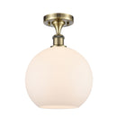 Innovations Lighting Athens 1 Light 10" Semi-Flush Mount 516-1C-AB-G121-10