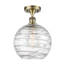 Innovations Lighting Deco Swirl 1 Light 10" Semi-Flush Mount 516-1C-AB-G1213-10