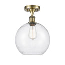 Innovations Lighting Athens 1 Light 10" Semi-Flush Mount 516-1C-AB-G124-10