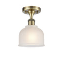 Innovations Lighting Dayton 1 Light Semi-Flush Mount Part Of The Ballston Collection 516-1C-AB-G411
