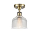 Innovations Lighting Dayton 1 Light Semi-Flush Mount Part Of The Ballston Collection 516-1C-AB-G412